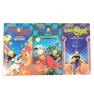 Jonny Quest Cartoon Network Classic VHS 3-Tape Lot - Master of Evil & More